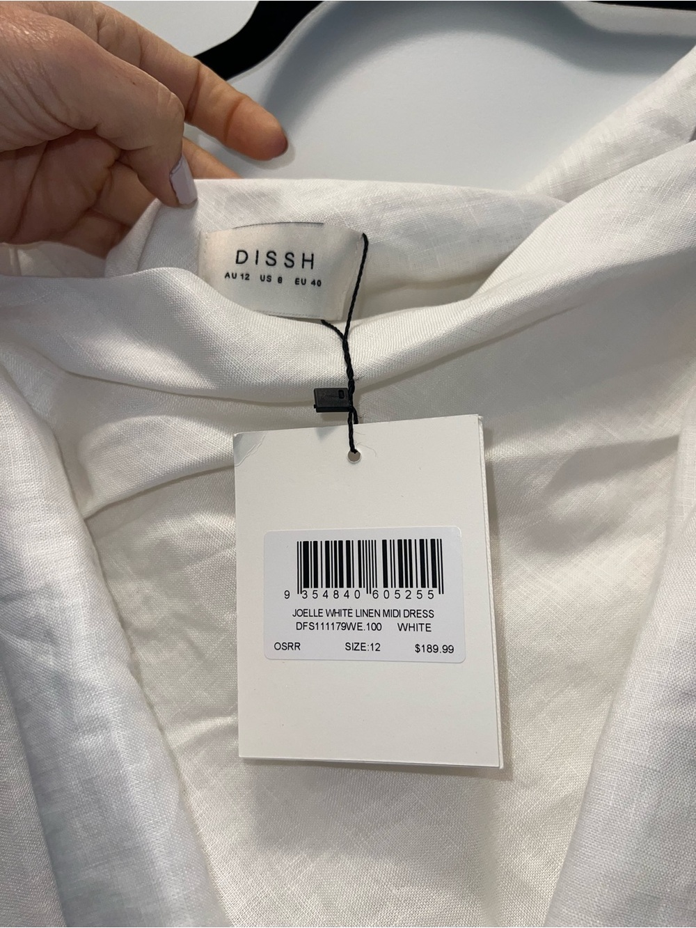 DISSH JOELLE WHITE LINEN MIDI DRESS - Picture 3 of 15